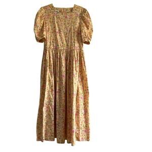 Vintage Laura Ashley Floral Puff Sleeve Cottagecore Maxi Dress USA 10 NWOT